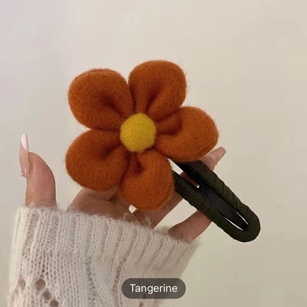 Plush flower hair Clip 